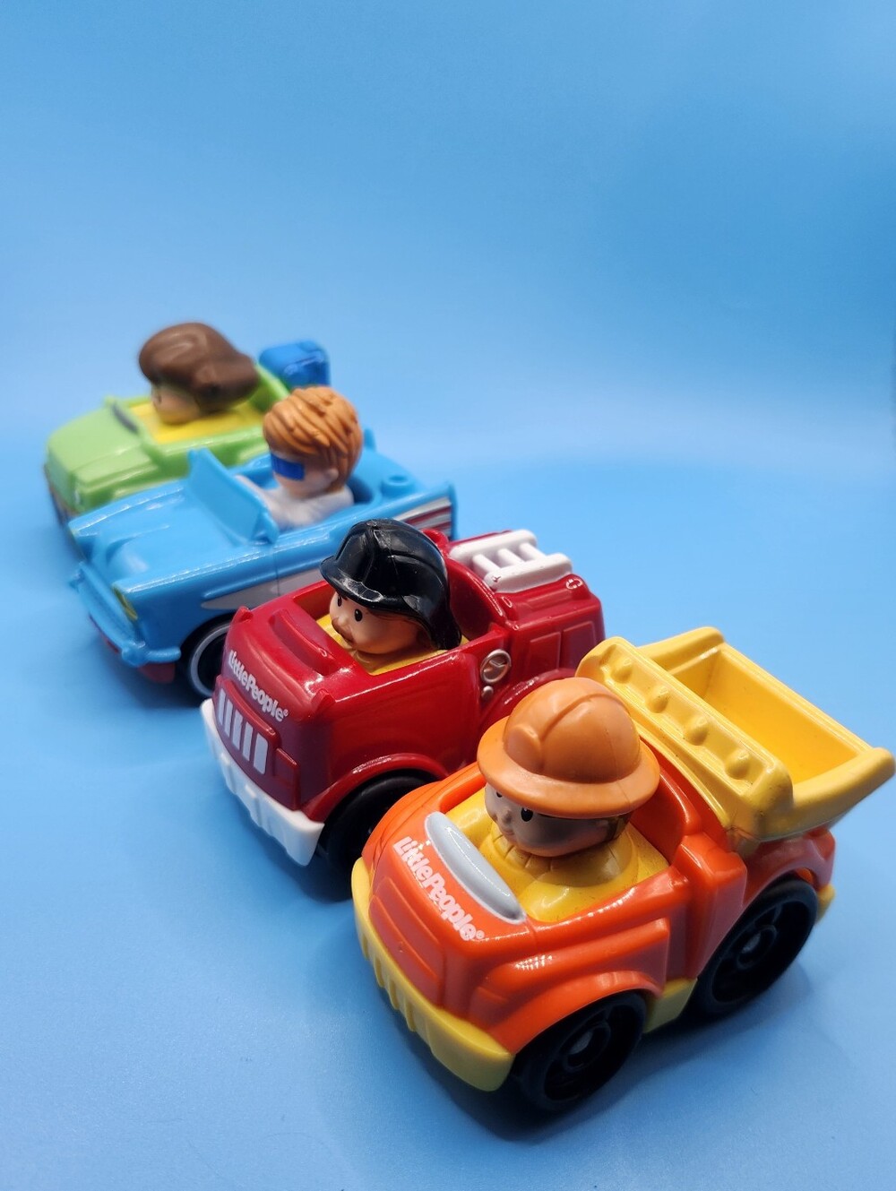 Fisher-Price Little People Wheelies Vehicles Bundle - Lot of 4 (2009 To 2019)